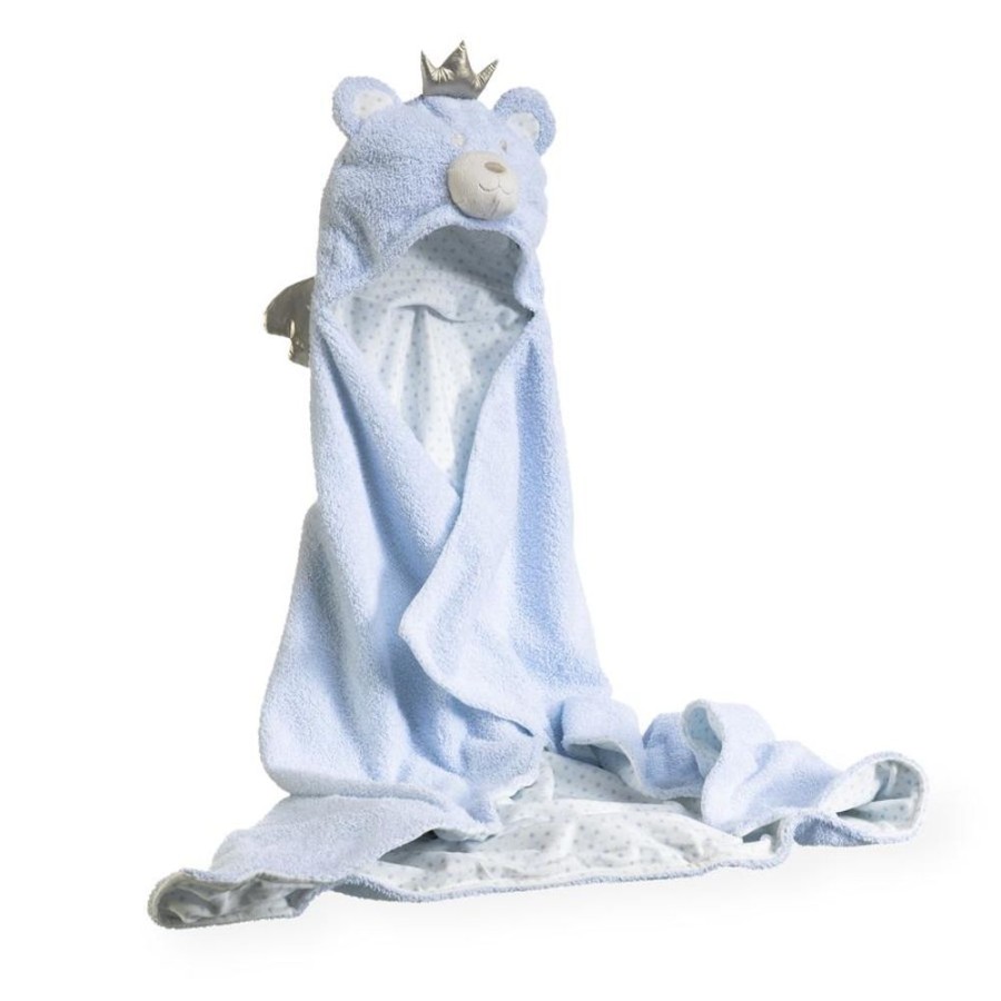 Nursery & Home Clair De Lune Gifts | Little Bear Blue Hooded Blanket