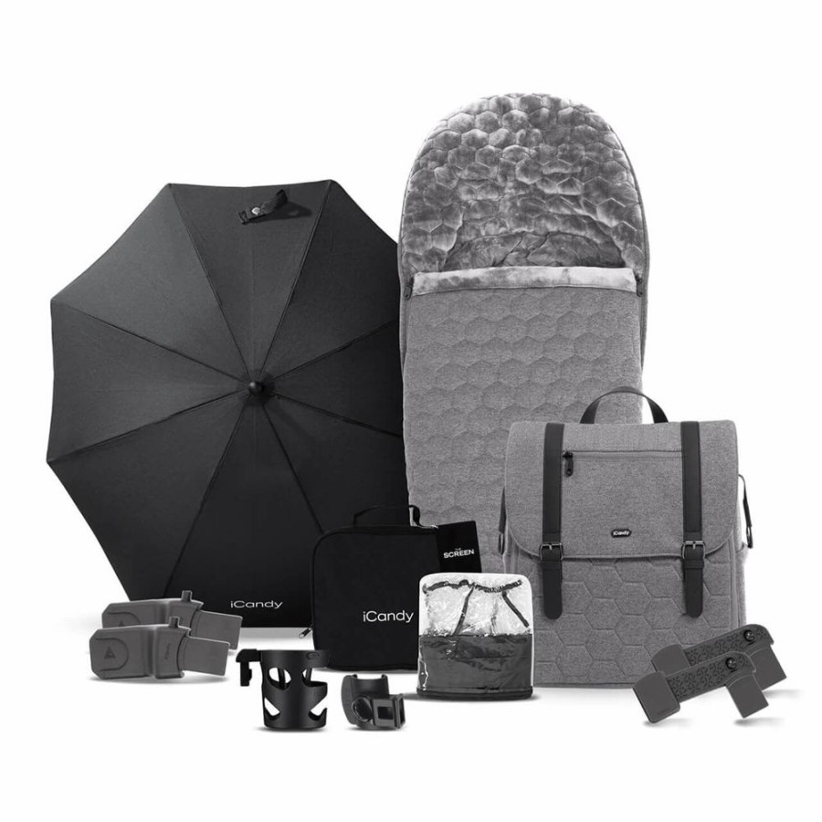 Prams & Pushchairs iCandy | Icandy Core Complete Bundle With Cocoon Car Seat - Light Grey