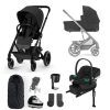 Prams & Pushchairs Cybex | Cybex Balios S Lux Comfort Bundle - Moon Black