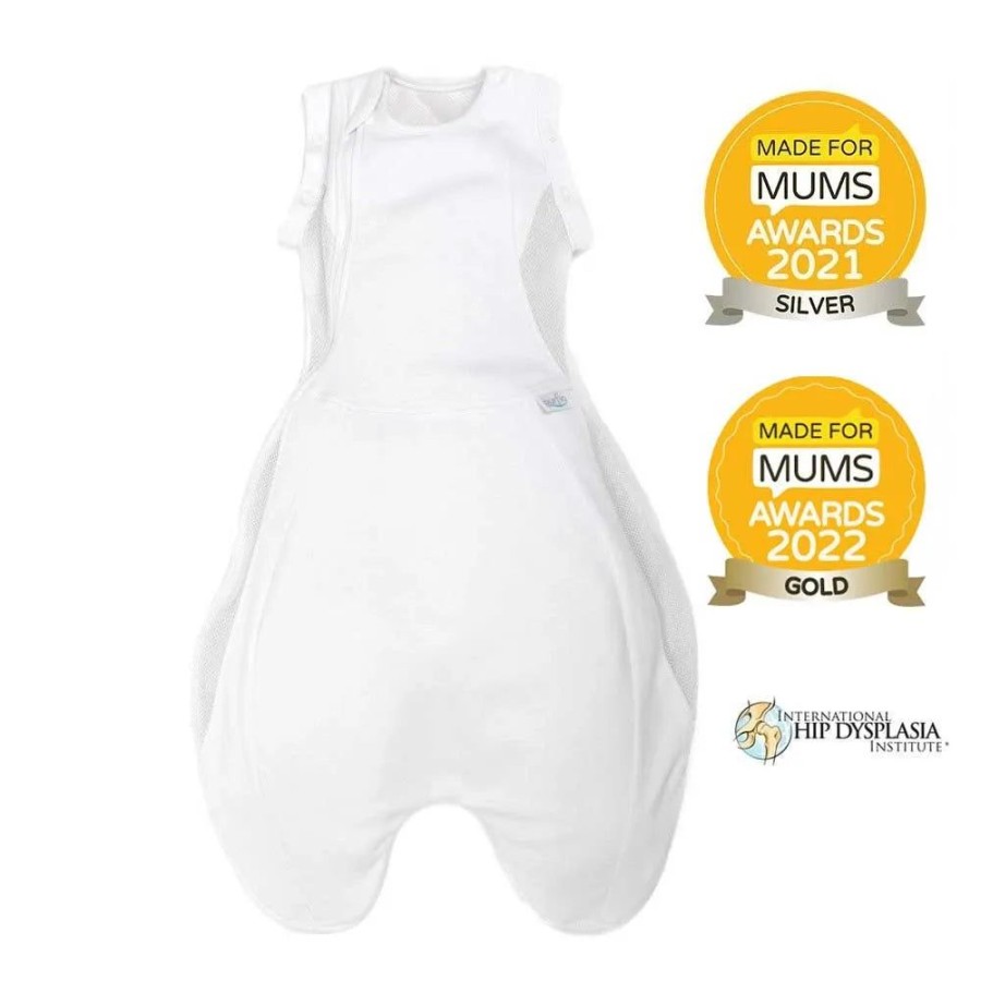 Nursery & Home Purflo Bedding & Sleepwear | Purflo Swaddle To Sleep Bag 2.5 Tog - Soft White