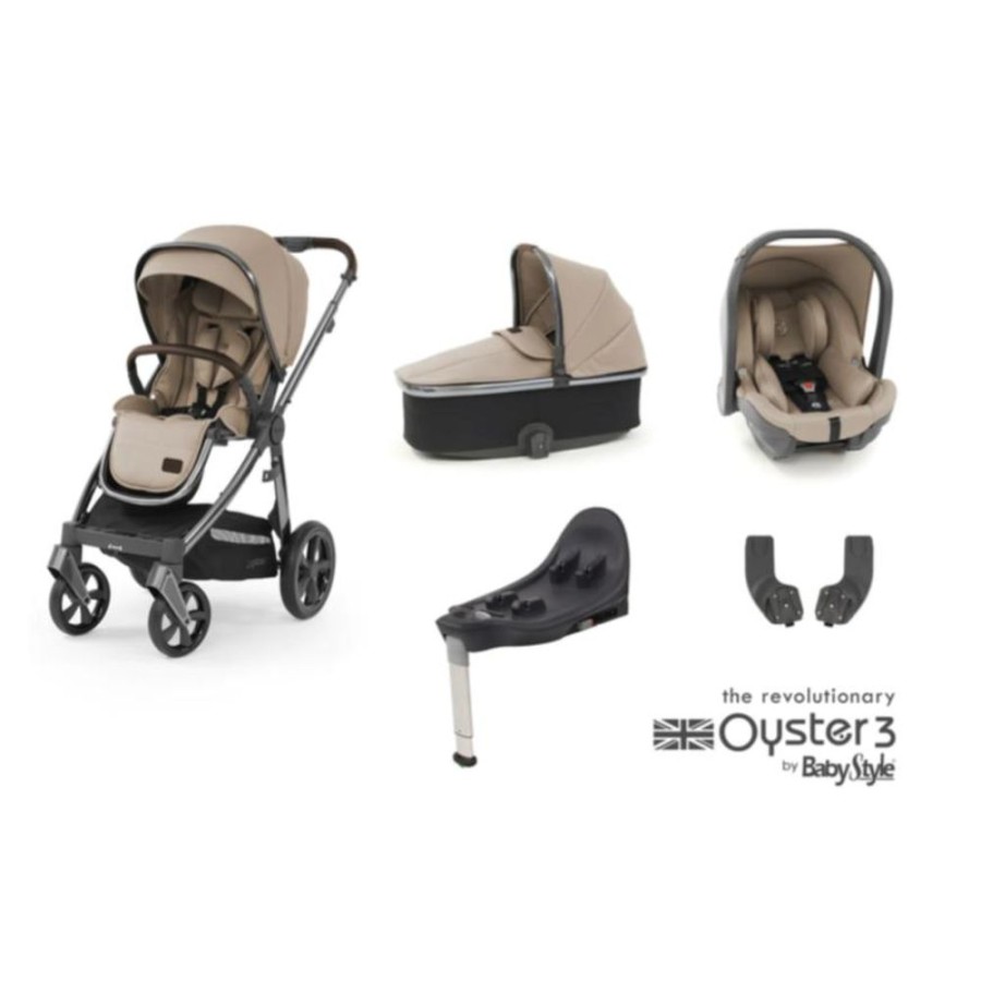 Prams & Pushchairs BabyStyle | Oyster 3 Essential 5 Pc Travel System Bundle - Butterscotch