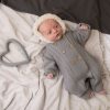 Clothing Millie & Ralph Jackets, Coats & Pramsuits | Mid Grey Knitted Fur Pramsuit