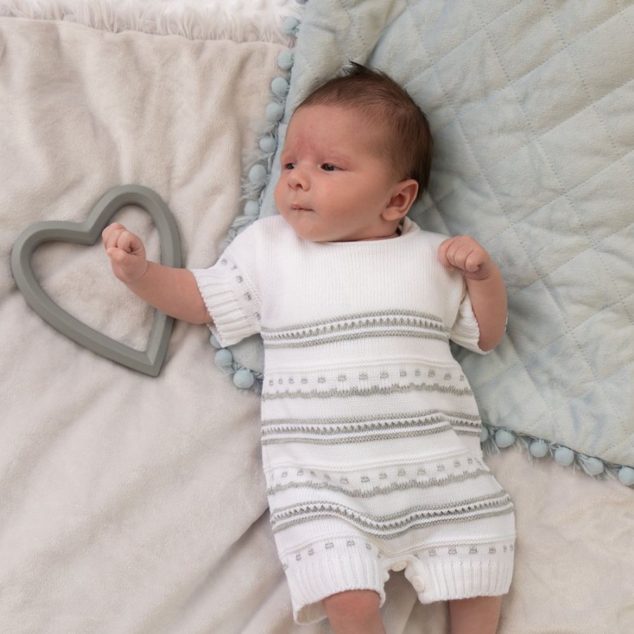 Clothing Dandelion Rompers | Knitted Pointelle Romper | Unisex Romper | Millie & Ralph