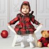 Clothing Caramelo Dresses | Traditional Tartan Bow Dress & Bonnet Set