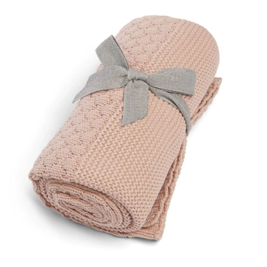 Nursery & Home Millie & Ralph Blankets | Mamas & Papas Welcome To The World Seedling Knitted Blanket - Pink