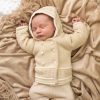 Clothing Dandelion Jackets, Coats & Pramsuits | Beige & White Knitted Jacket