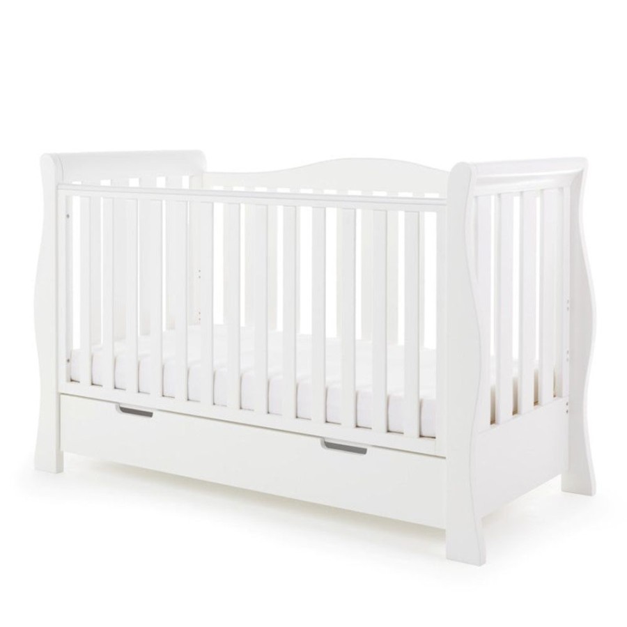 Nursery & Home Obaby 2 Piece Sets | Obaby Stamford Luxe Sleigh 2Pc Nursery Furniture - White