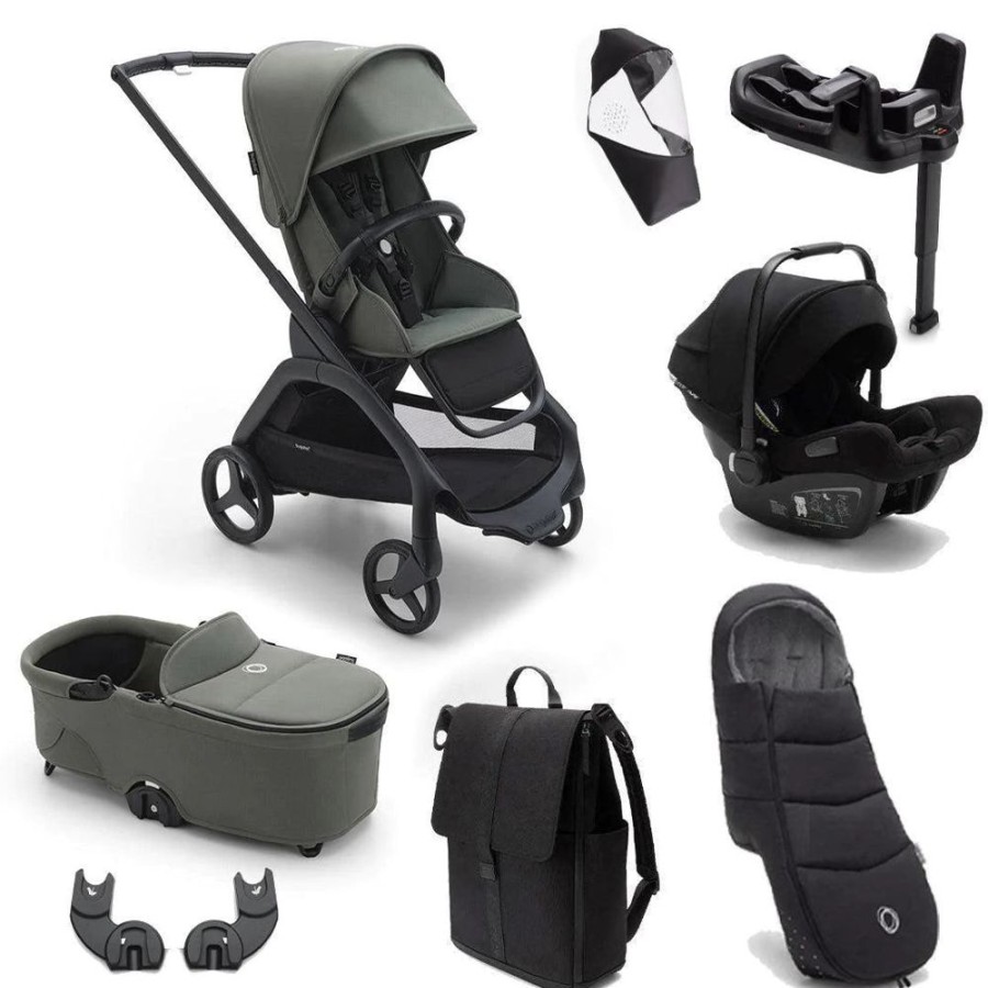 Prams & Pushchairs Bugaboo | Bugaboo Dragonfly Ultimate Travel System Bundle With Turtle Air - Fore