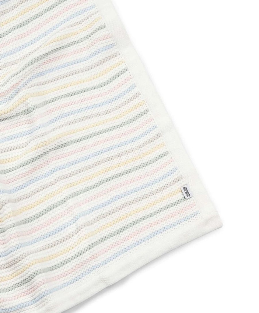 Nursery & Home Millie & Ralph Bedding & Sleepwear | Mamas & Papas Pastel Stripe Knitted Blanket