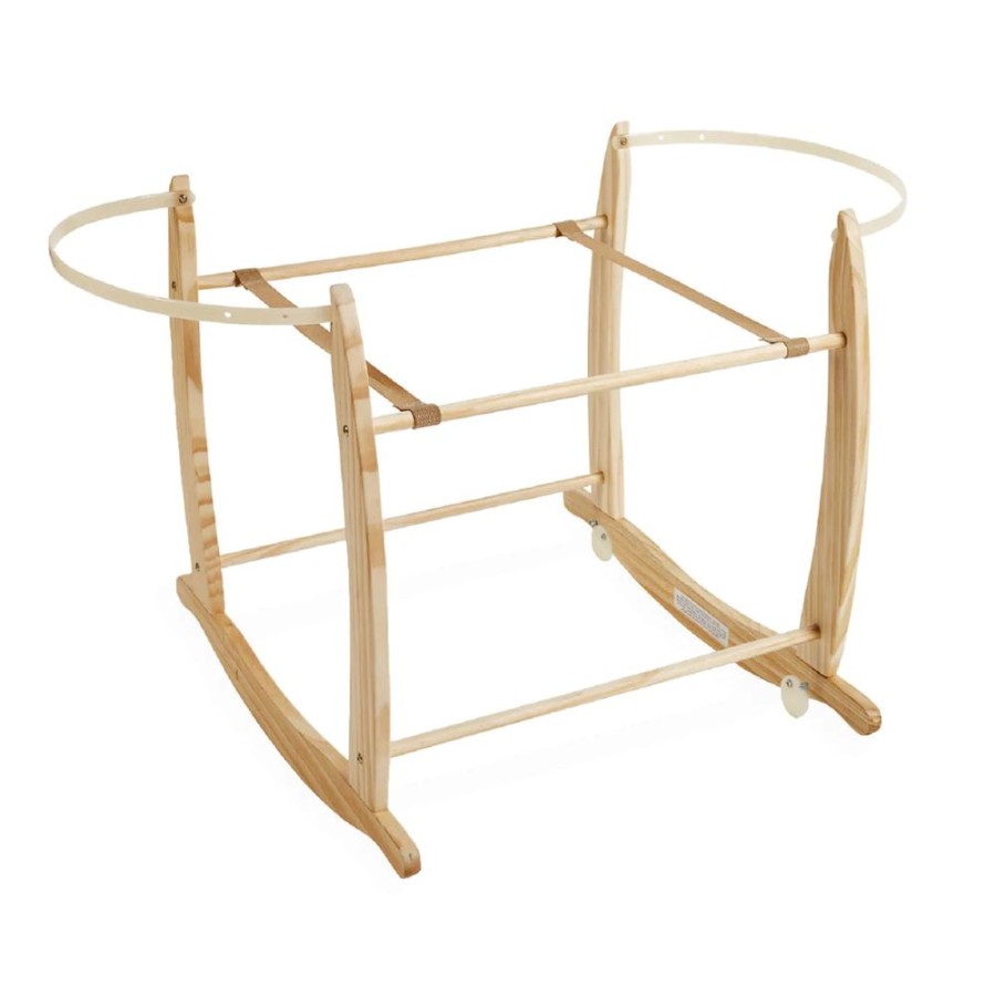 Nursery & Home Clair De Lune Moses Baskets & Bedside Cribs | Clair De Lune Deluxe Rocking Stand - Natural