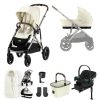 Prams & Pushchairs Cybex | Cybex Gazelle S Black Comfort Aton B2 Bundle - Seashell Beige