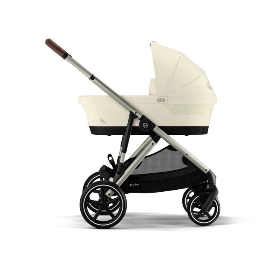 Prams & Pushchairs Cybex | Cybex Gazelle S Black Comfort Aton B2 Bundle - Seashell Beige