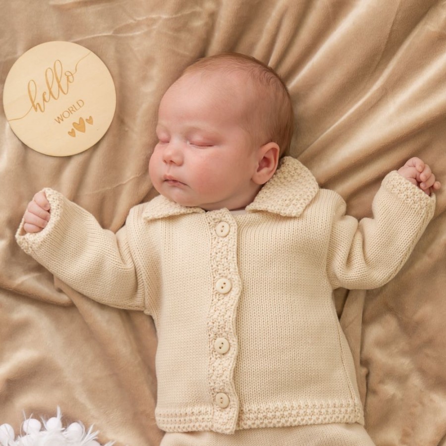 Clothing Dandelion Cardigans | Beige Buttoned Cardigan