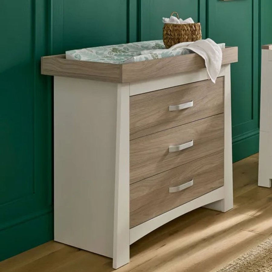 Clothing CuddleCo Dresses | Cuddleco Ada 3 Drawer Dresser & Changer - White & Ash