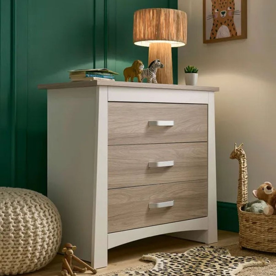 Clothing CuddleCo Dresses | Cuddleco Ada 3 Drawer Dresser & Changer - White & Ash