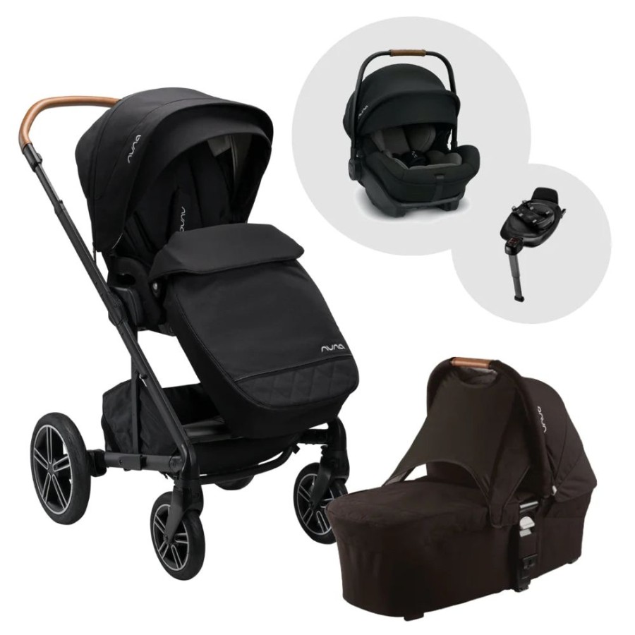 Prams & Pushchairs Nuna | Nuna Mixx Next Pushchair & Arra Next I-Size Travel System - Caviar