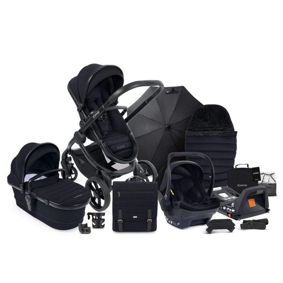 Prams & Pushchairs iCandy | Icandy Peach 7 Travel Bundle With Cocoon - Black Edition