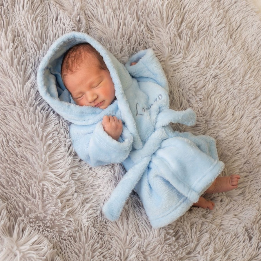 Clothing Millie & Ralph Outfits | Personalised Super Soft Dressing Gown - Blue