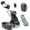 Prams & Pushchairs Bugaboo | Bugaboo Dragonfly Complete Bundle - Black With Forest Green