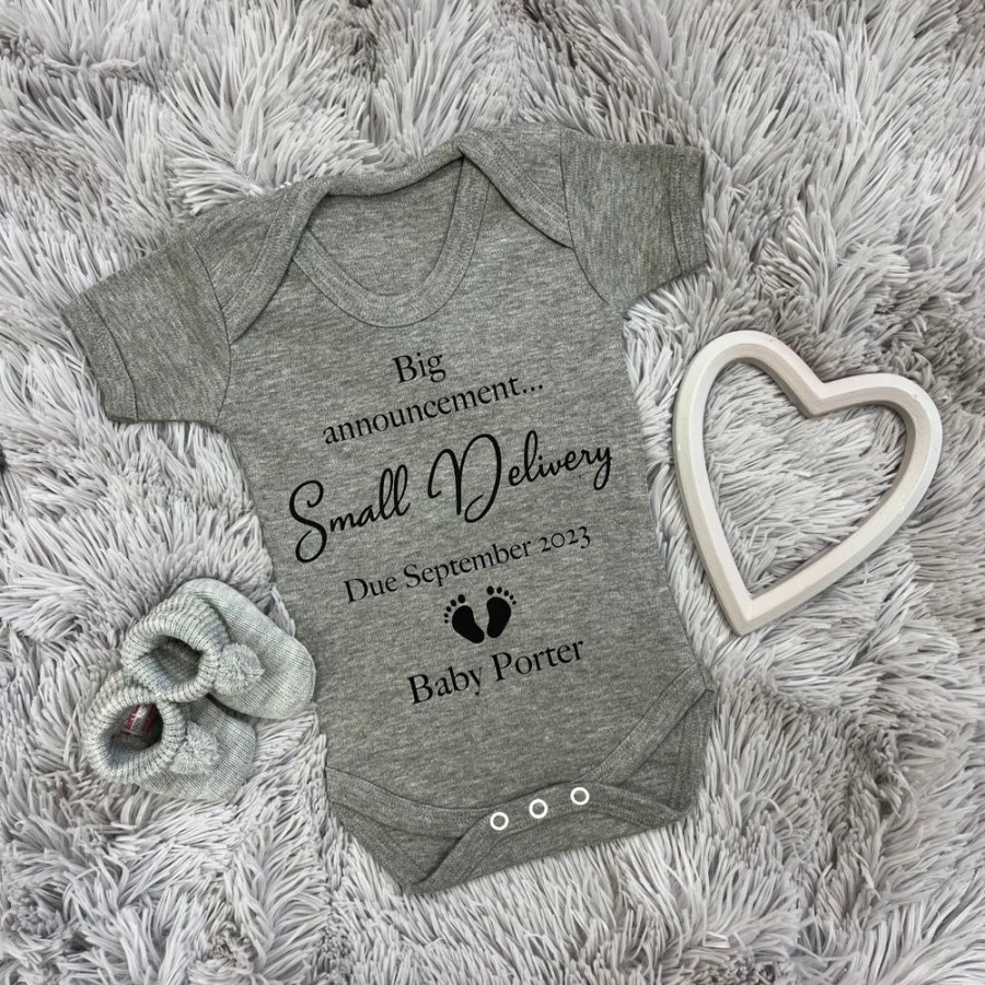 Personalised Millie & Ralph | Personalised 'Big Announcement...Small Delivery' Announcement Vest