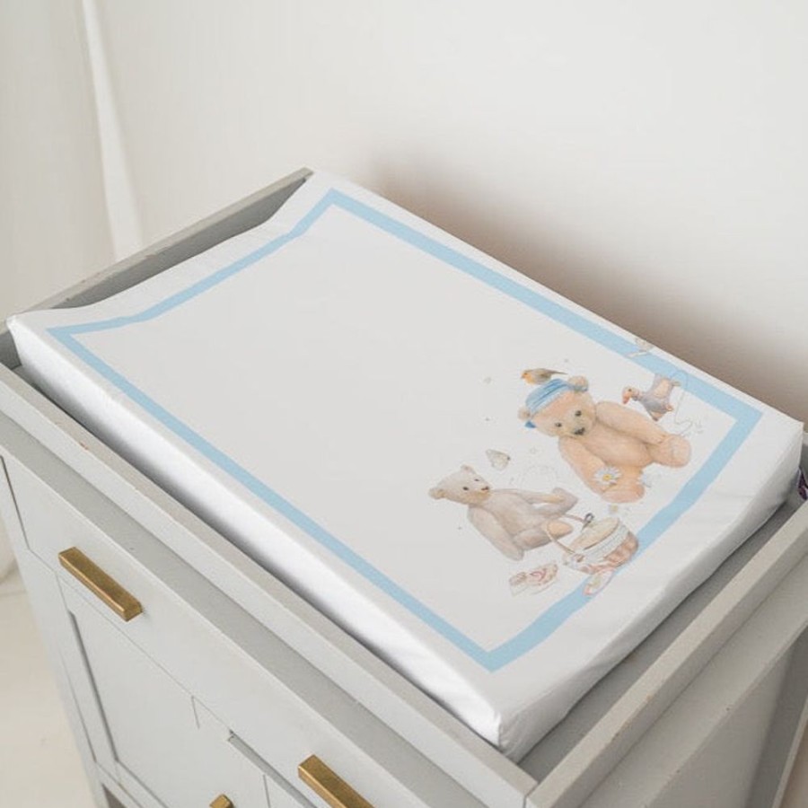 Nursery & Home Millie & Ralph Changing Mats | Gilded Bird Wedge Changing Mat - Teddy Bear Picnic