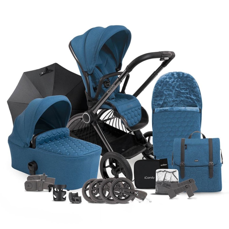 Prams & Pushchairs iCandy | Icandy Core Complete Bundle - Atlantis Blue