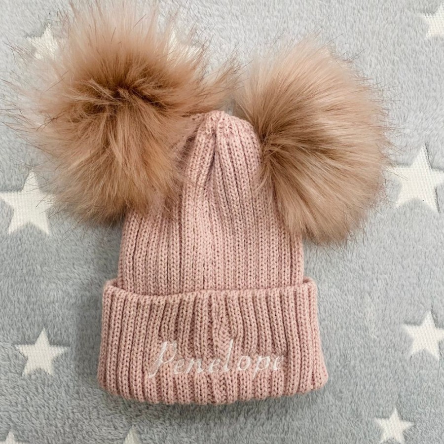 Personalised Millie & Ralph | Double Pom Pom Hat Personalised From Millie & Ralph