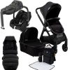 Prams & Pushchairs Bababing | Bababing Raffi Maxi-Cosi Cabriofix Car Seat Bundle - Black