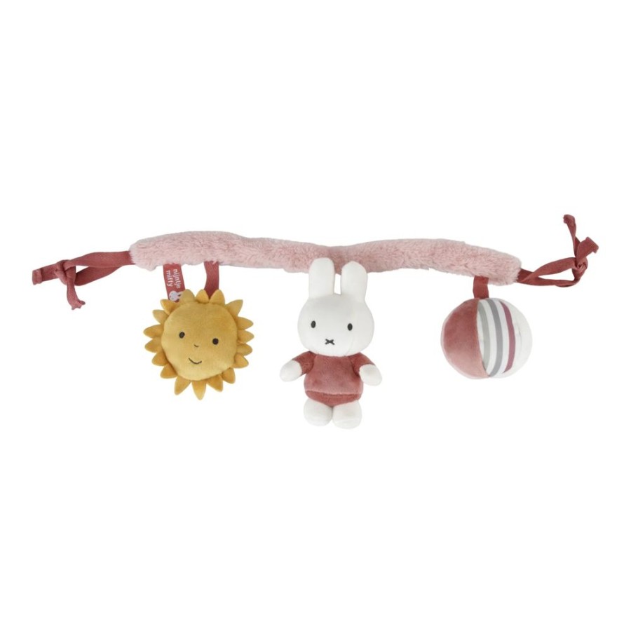 Nursery & Home Little Dutch Soft Toys | Little Dutch X Miffy Car Seat Toy Fluffy Pink