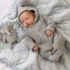 Clothing Dandelion Knitwear | Grey Knitted Hooded Pramsuit