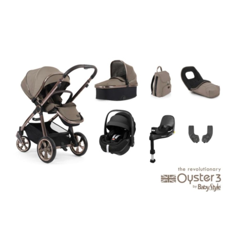 Prams & Pushchairs BabyStyle | Oyster 3 Luxury 7 Pc Travel System Bundle With Maxi-Cosi Pebble 360 Pr