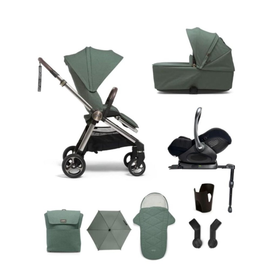 Prams & Pushchairs Millie & Ralph | Mamas & Papas Strada 8 Pc Complete Travel Bundle With Cybex Aton B2 Ca