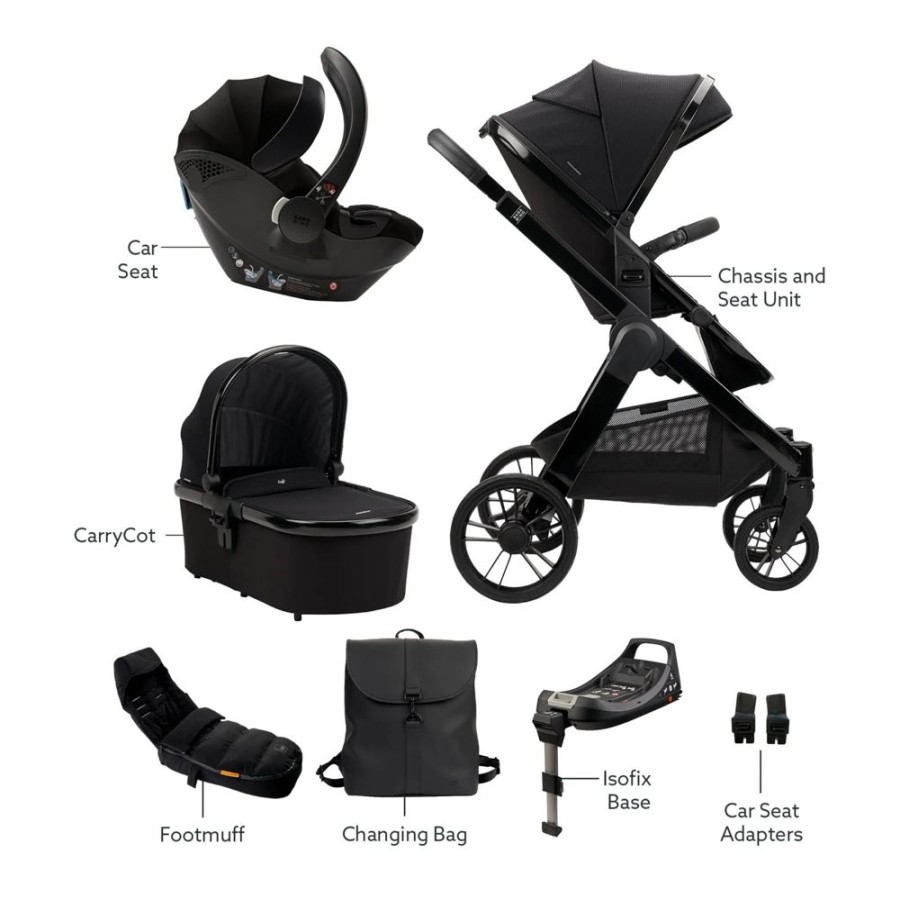 Prams & Pushchairs Bababing | Bababing Raffi Travel & Home Bundle - 15 Pc - Gloss Black