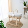 Nursery & Home Clair De Lune Nursery Decor | Clair De Lune 80Th Anniversary Chelsea Palm Moses Basket - White