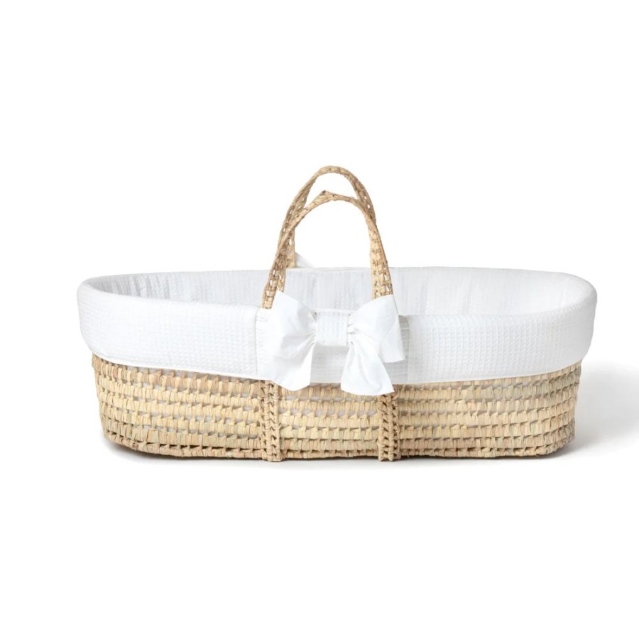 Nursery & Home Clair De Lune Nursery Decor | Clair De Lune 80Th Anniversary Chelsea Palm Moses Basket - White