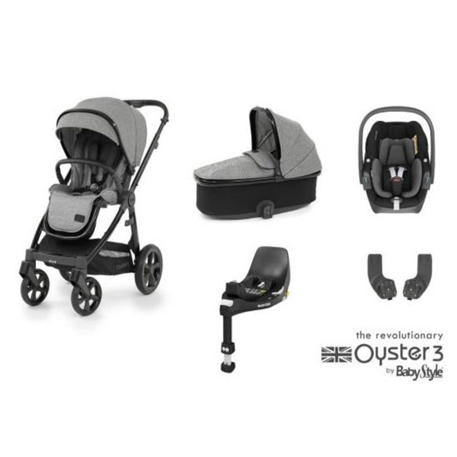 Prams & Pushchairs BabyStyle | Oyster 3 Essential 5 Pc Travel System Bundle With Maxi-Cosi Pebble 360