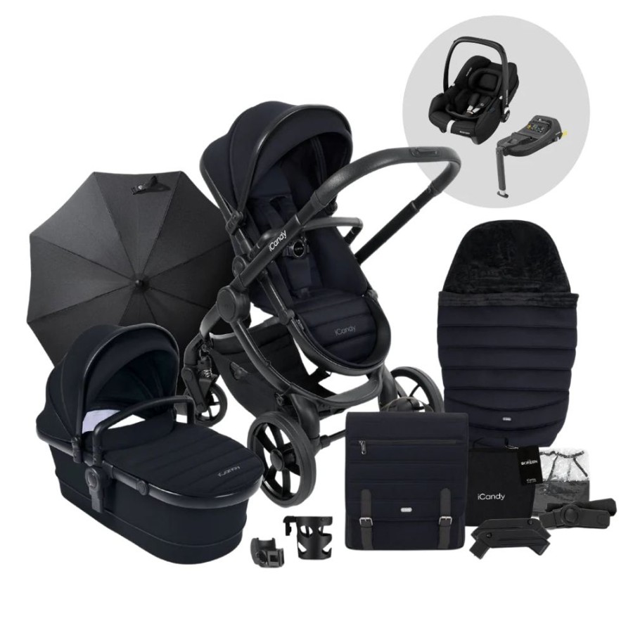 Prams & Pushchairs iCandy | Icandy Peach 7 Travel Bundle With Maxi-Cosi Cabriofix Isize - Black Ed