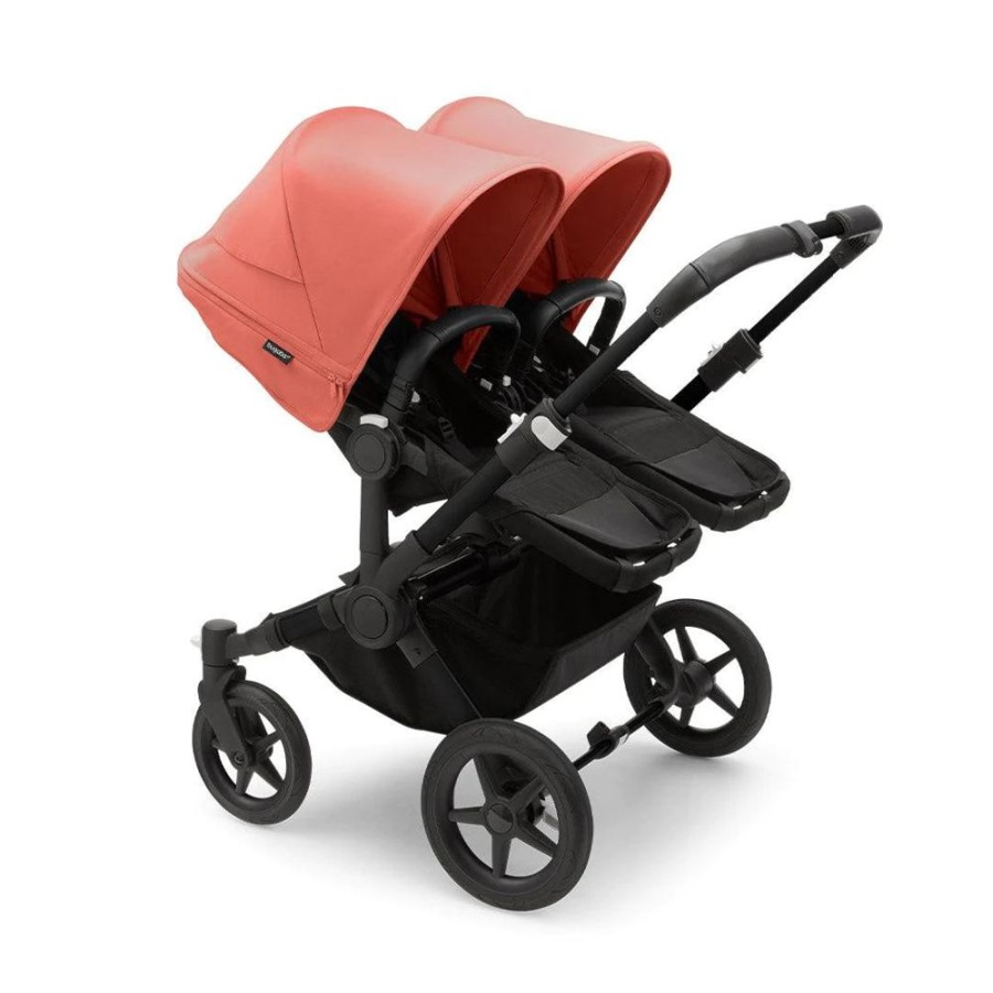 Prams & Pushchairs Bugaboo | Bugaboo Donkey 5 Twin Pushchair - Black/Sunrise Red