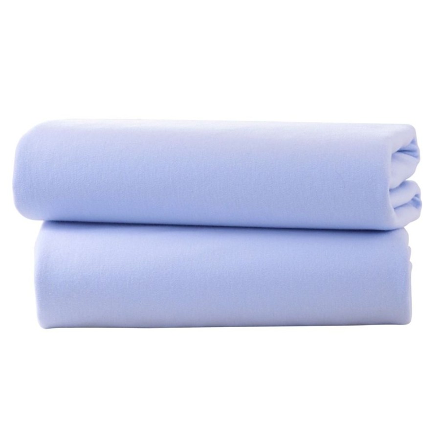 Nursery & Home Clair De Lune Bedding & Sleepwear | Clair De Lune 2 Pack Fitted Cotton Cot Bed Sheets - Blue