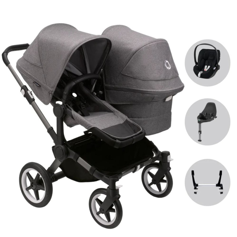 Prams & Pushchairs Bugaboo | Bugaboo Donkey 5 Duo Pushchair Travel System Bundle With Cybex Cloud T