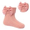 Clothing Millie & Ralph Socks & Tights | Rose Gold Bow Socks