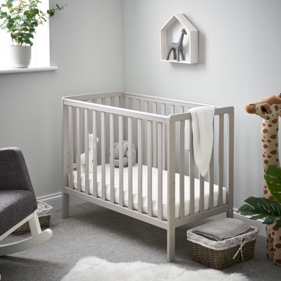 Nursery & Home Obaby Cots & Cotbeds | Obaby Bantam Space Saver Cot - Warm Grey