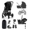 Prams & Pushchairs Cybex | Cybex Balios S Lux Luxury Cloud T Bundle - Moon Black