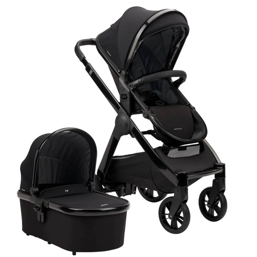 Prams & Pushchairs Bababing | Bababing Raffi 2 In 1 - Gloss Black