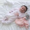 Clothing Millie & Ralph Sleepsuits | Pink Floral Teddy Bear Velour Sleepsuit