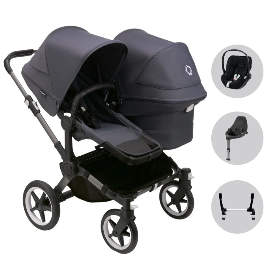 Prams & Pushchairs Bugaboo | Bugaboo Donkey 5 Duo Pushchair Travel System Bundle With Cybex Cloud T