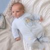 Clothing Dandelion Sleepsuits | Blue Mouse & Tea Cup Velour Sleepsuit