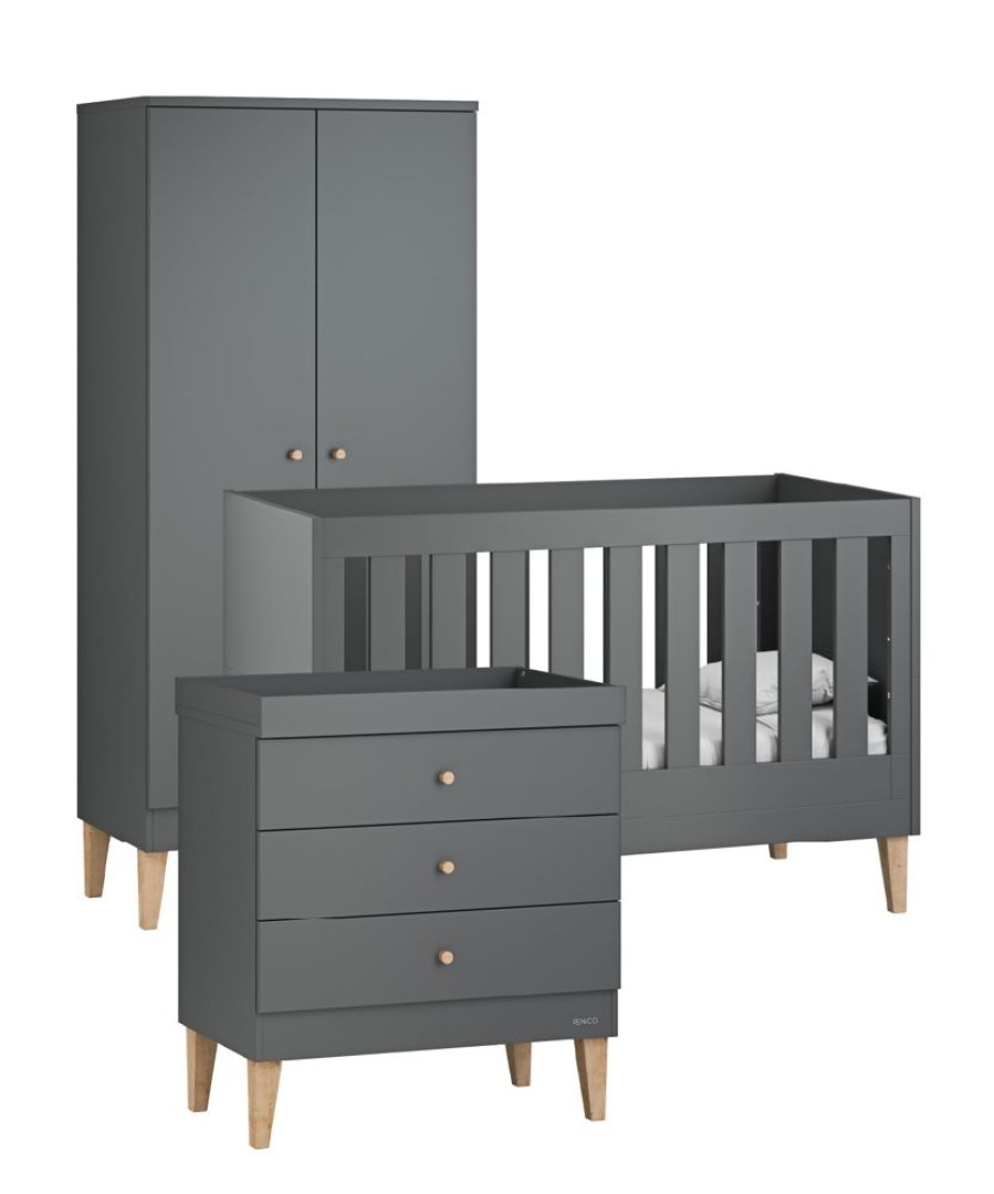 Nursery & Home Millie & Ralph 3 Piece Sets | Venicci Saluzzo Graphite 3Pc Furniture Set