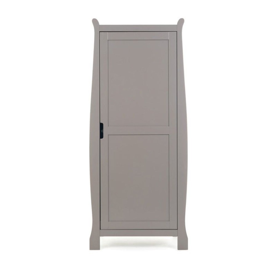 Nursery & Home Obaby Wardrobes | Obaby Stamford Sleigh Single Wardrobe - Taupe Grey