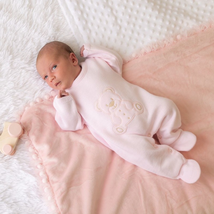 Clothing Dandelion Outfits | Pink Teddy Knitted Onesie